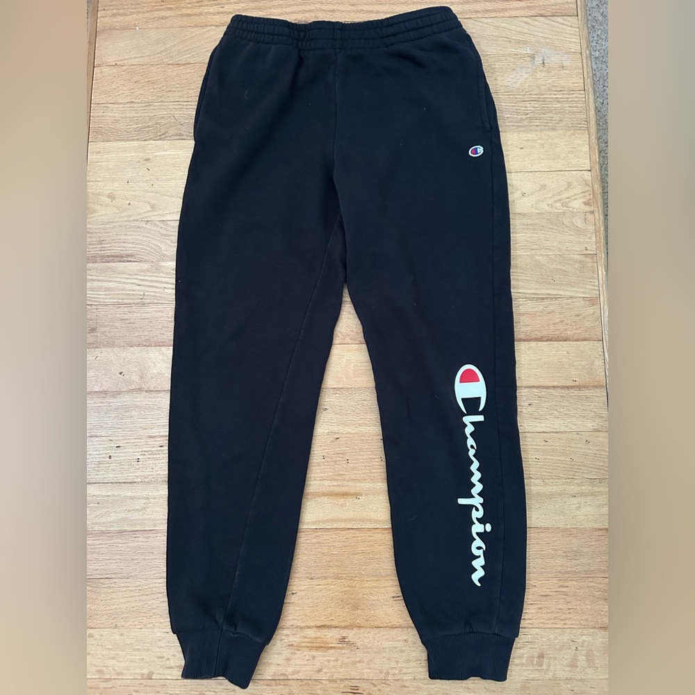 Champion Youth Large Kids Black Sweatpants with Logo